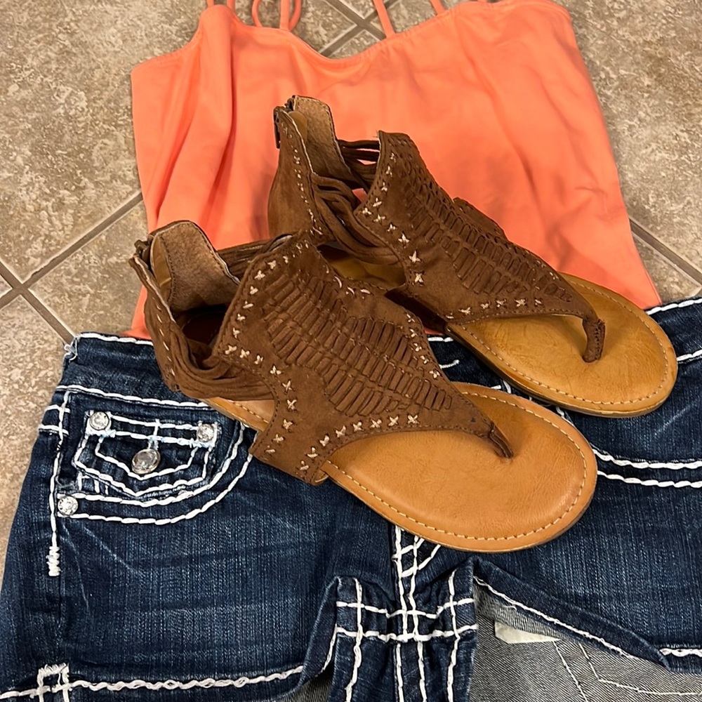 Brand new sandals with beautiful detail